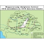 Magyarország ideiglenes határai 1918 nov-1919 márc